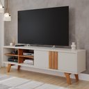 Ver imagem 2 de Rack Bancada Paraty 180cm Off White/cinamomo para Tv até 60” - Permóbili
