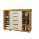 Ver imagem 5 de Cômoda Infantil Grande Havana Mdf 5 Gavetas e 2 Portas Fenix