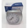 Relógio Mesa Cabeceira Despertador Silencioso Alarme Luz Herweg 2586 Prata - 1