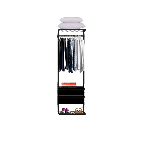 Closet Aramado - Linear Clr221 com Gaveta - 0,70m - Preto