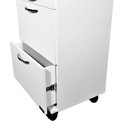 Ver imagem 3 de Mesa de Cabeceira com Rodízios - 2 Gavetas