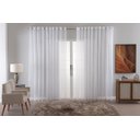 Ver imagem 1 de Cortina Voil Xadrez para Sala, Quarto e Cozinha 3,00 X 2,80 Cinza