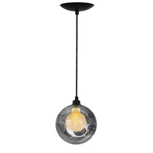 Lustre Pendente Preto Harmony Bolinha Fumê