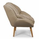 Ver imagem 5 de Kit 2 Poltronas Marcela Bouclê Pés Palito - Pallazio Cor:Cappuccino