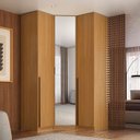 Ver imagem 1 de Guarda-roupa de Canto 100% MDF com Espelho 3 Portas Altezza