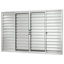 Ver imagem 1 de Janela Veneziana Alumínio 6 Folhas MGM Soft 120x120cm Vidro Liso Incolor