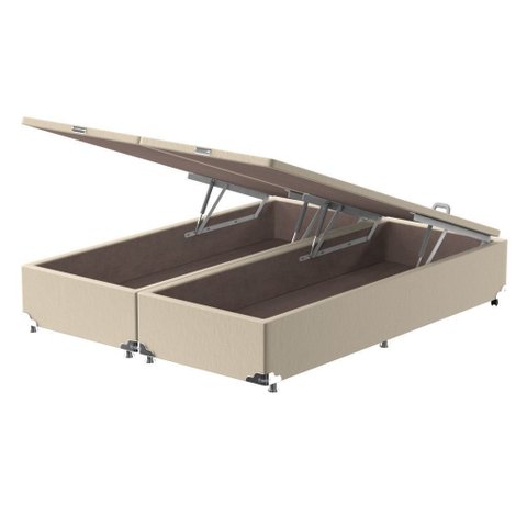 Box Baú Queen Bipartido Probel Luxo Suede