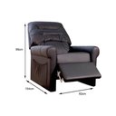 Ver imagem 3 de Poltrona Casal Reclinável Idea MH3605 Two Way Courano Preto - Herval
