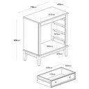Ver imagem 4 de Cômoda Luna 4 Gavetas Amêndoa 73cm - 67882