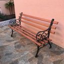 Ver imagem 3 de Banco de Jardim Modelo Francês Pés de Alumínio Fundido - Preto