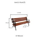 Ver imagem 4 de Banco de Jardim Modelo Francês Pés de Alumínio Fundido - Preto