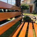 Ver imagem 2 de Banco de Jardim Modelo Francês Pés de Alumínio Fundido - Preto