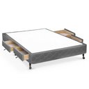 Ver imagem 1 de Cama Box Base c/Gavetas Casal Poli Tecido Gray (138x27-c/4 Gavs) - Castor
