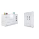 Ver imagem 1 de Quarto infantil com Guarda-Roupa 4 Portas 2 Gavetas e Cômoda Lívia