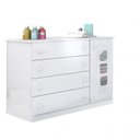Ver imagem 3 de Quarto infantil com Guarda-Roupa 4 Portas 2 Gavetas e Cômoda Lívia