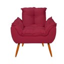Ver imagem 2 de Kit 02 Cadeiras Poltronas Opala Suede Black Cor:marsala