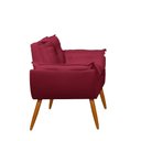 Ver imagem 3 de Kit 02 Cadeiras Poltronas Opala Suede Black Cor:marsala