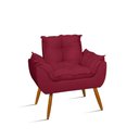 Ver imagem 4 de Kit 02 Cadeiras Poltronas Opala Suede Black Cor:marsala