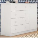 Ver imagem 7 de Quarto Infantil com Guarda-Roupa 4 Portas 2 Gavetas e Cômoda