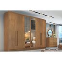 Ver imagem 6 de Guarda Roupa Casal 6 Portas e 4 Gavetas C/ Espelho Robust/livorno Cumaru - Novo Horizonte