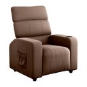 Ver imagem 4 de Poltrona do Papai Noa 80cm Reclinável Manual Veludo Marrom - Sallar Home