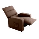 Ver imagem 3 de Poltrona do Papai Noa 80cm Reclinável Manual Veludo Marrom - Sallar Home