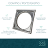 Porta Grelha 10x10 Inox para Ralo Click 10 Caixilho Quadrado - 5