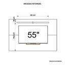 Ver imagem 2 de Painel Para Tv Até 55 Polegadas 4 Em 1 Multiplus Jatobá