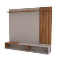 Ver imagem 4 de Painel Ripado Suspenso para TV até 65 Polegadas MDF 160CMX138CM Home Vegas