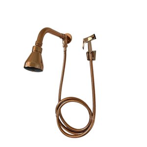 Chuveiro de Metal com Desviador Samer Metais Rose Gold