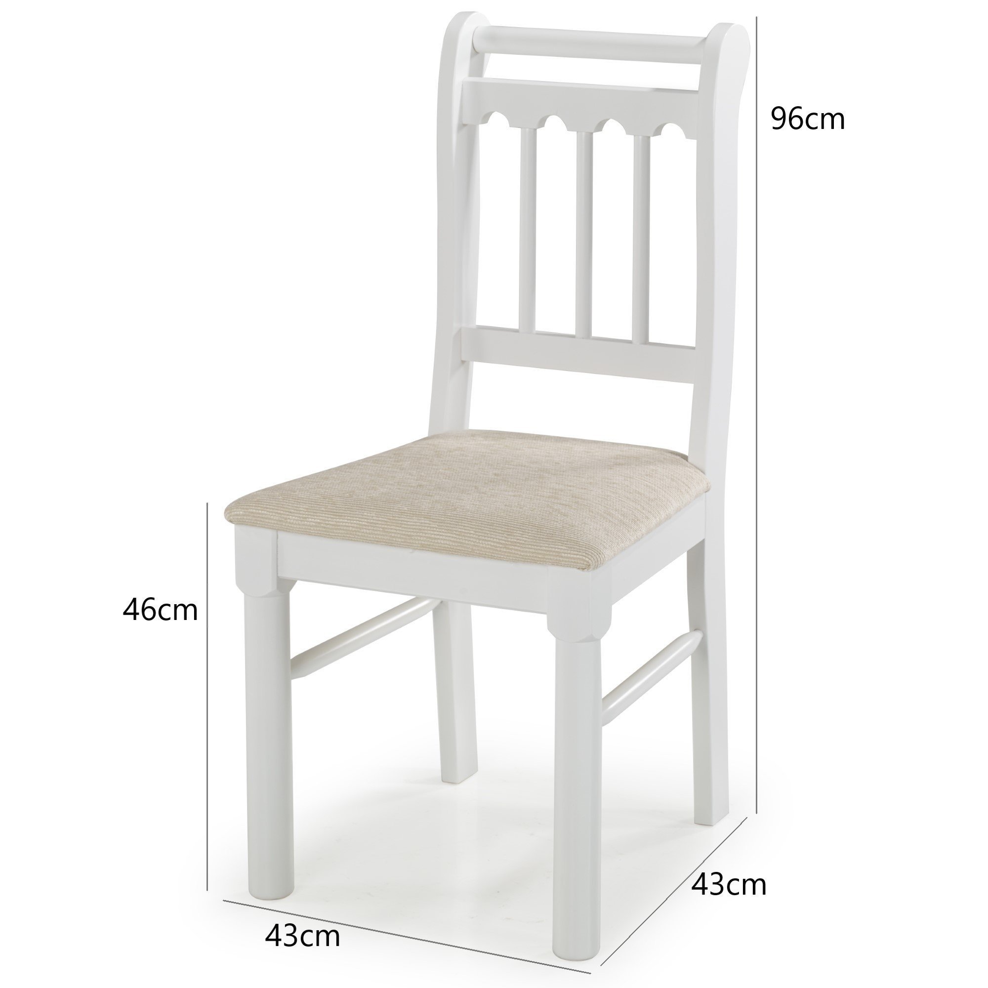 Conjunto Sala de Jantar Com 4 Cadeiras Madeira Maciça Mv Outlet Branco - 2