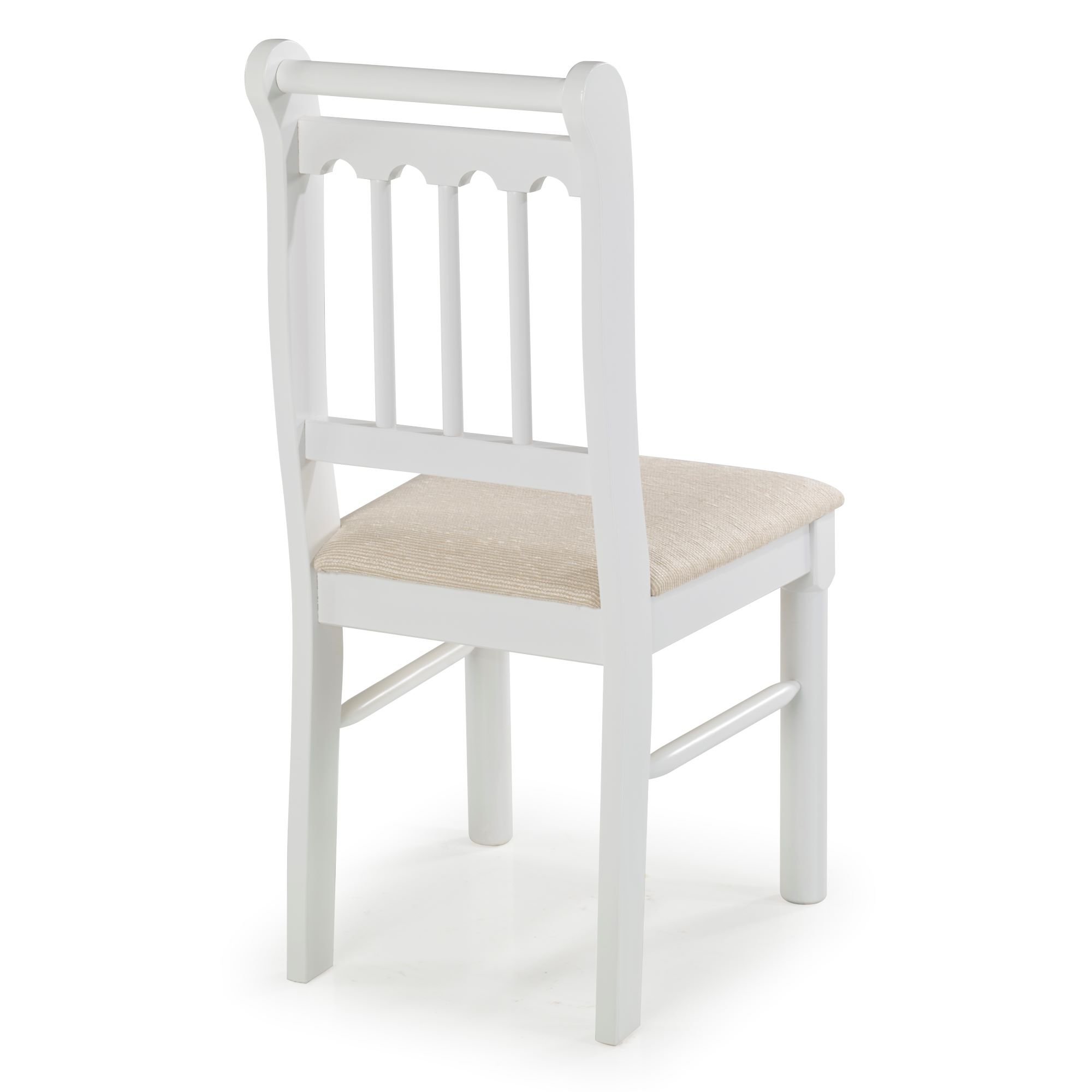 Conjunto Sala de Jantar Com 4 Cadeiras Madeira Maciça Mv Outlet Branco - 3