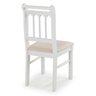 Conjunto Sala de Jantar Com 4 Cadeiras Madeira Maciça Mv Outlet Branco - 3