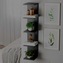 Ver imagem 5 de Torre de Prateleira Preta Estante Multiuso Sala Quarto
