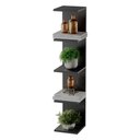 Ver imagem 2 de Torre de Prateleira Preta Estante Multiuso Sala Quarto