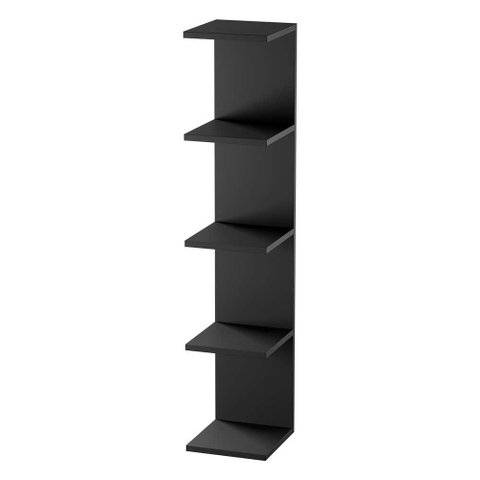 Torre de Prateleira Preta Estante Multiuso Sala Quarto