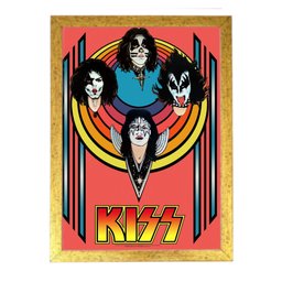 quadro poster com moldura rock classico kiss DRD7697 - 1