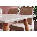 Ver imagem 7 de Conjunto: Mesa Sala Jantar Adele C/ Tampo Madeirado 130cm + 4 Cadeiras Fernanda Madeira/ow/joli -