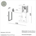 Ver imagem 5 de Mesa para Escritório 1 Porta Industrial Freijó/preto - Dalla Costa