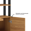 Ver imagem 4 de Mesa para Escritório 1 Porta Industrial Freijó/preto - Dalla Costa