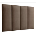 Ver imagem 2 de Cabeceira Painel Marrom para Cama Box Solteiro 88 Moderna Estofada em Suede Luxo Linha a Vs