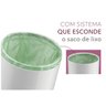 Lixeira 8l Tampa Cesto Lixo Basculante Banheiro - Branco - 3