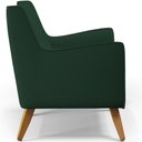 Ver mais imagens de Kit 02 Poltronas Decorativas com Pés de Madeira Taroba D02 Veludo Verde Musgo B-303 - Lyam Decor