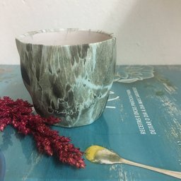 Vasos Em Cerâmica Mini Mesclados - Unidade Laranja Mesclado - 7