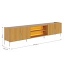 Ver imagem 2 de Rack para TV 85 Polegadas com 4 Portas e Luzes LED 240cm Maggiore Colibri