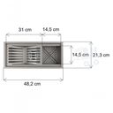 Ver imagem 2 de Calha Embutida Design Original em Inox para Pratos Bancada 48cm