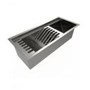 Ver imagem 1 de Calha Embutida Design Original em Inox para Pratos Bancada 48cm