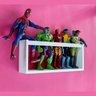 Kit 3 Prateleira Para Bonecos Marvel Estante Barbie Nicho De Pelúcia Brinquedos Infantis Mdf 55cm - 2
