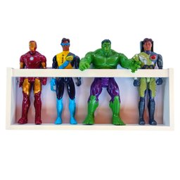Kit 3 Prateleira Para Bonecos Marvel Estante Barbie Nicho De Pelúcia Brinquedos Infantis Mdf 55cm - 4