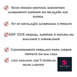 Kit 3 Prateleira Para Bonecos Marvel Estante Barbie Nicho De Pelúcia Brinquedos Infantis Mdf 55cm - 7